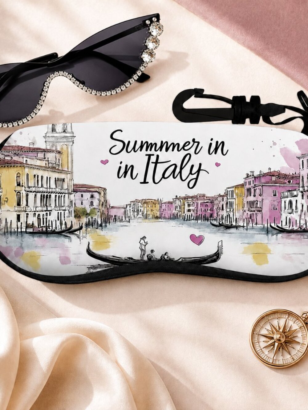 Summer in Italy eye glasses Case